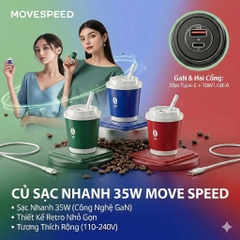Củ sạc nhanh Movespeed Coffee Cup MSA06 35W GaN