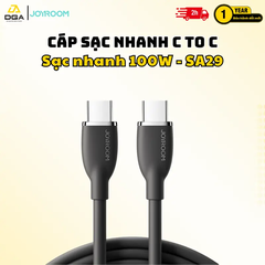 Cáp Sạc Nhanh Type C to Type C 100W Joyroom SA29 Liquid Silicone