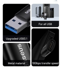 Đầu Chuyển USB Sang Type C tốc độ cao Baseus Ingenuity Series Mini OTG Gen2