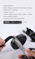Dây quấn cáp Baseus Rainbow Circle Velcro Straps