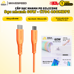 Cáp sạc nhanh Movespeed CT04 PD 60W 1M – Sạc nhanh, truyền dữ liệu 480Mbps - Chính hãng VN
