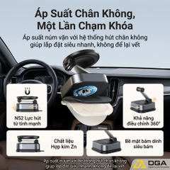 Đế Đỡ Điện Thoại Hút Chân Không + Từ Tính USAMS ZJ093 (3-Axis folding, N52 Strong magnetic adsorption, 720° Rotation)