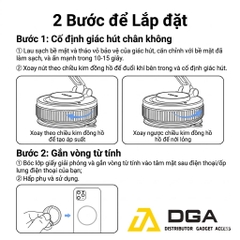 Đế Giữ Điện Thoại Hút Chân Không Từ Tính Trên Ô Tô USAMS ZJ084 (3-Axis folding, N52 Strong magnetic adsorption, 720° Rotation)