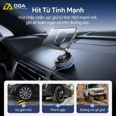 Đế Giữ Điện Thoại Hút Chân Không Từ Tính Trên Ô Tô USAMS ZJ084 (3-Axis folding, N52 Strong magnetic adsorption, 720° Rotation)