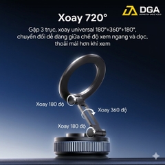 Đế Giữ Điện Thoại Hút Chân Không Từ Tính Trên Ô Tô USAMS ZJ084 (3-Axis folding, N52 Strong magnetic adsorption, 720° Rotation)
