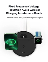 Đế Sạc Không Dây Từ Tính Thông Minh Baseus Swan 3-in-1 Wireless Magnetic Charging Bracket 20W Universal version