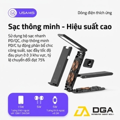 Đế sạc không dây USAMS CD181 15W 3in1