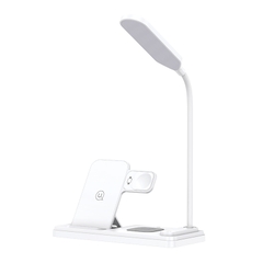 Đế sạc không dây USAMS CD195 15W 4in1 Wireless Charging Holder With Table Lamp tích hợp đèn bàn