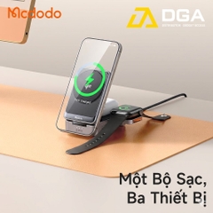 Đế Sạc Từ Tính Không Dây 3-in-1 MCDODO MagQ CH-519 15W (Qi2, Multiple Cooling Modules)
