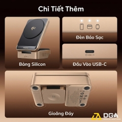Đế Sạc Từ Tính Không Dây 3-in-1 MCDODO MagQ CH-519 15W (Qi2, Multiple Cooling Modules)