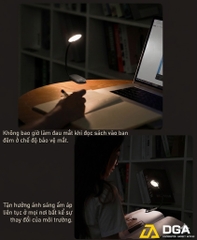 Đèn LED đọc sách kẹp bàn Baseus Comfort không dây cảm ứng pin sạc