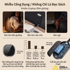 Đèn LED đọc sách kẹp bàn Baseus Comfort không dây cảm ứng pin sạc