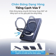 Pin Dự Phòng Không Dây USAMS CD269 10000mAh 22.5W (CCC / 3C Certification, 1*Type-C port, 15W Wireless Charging, Digital Display)