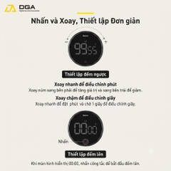 Đồng hộ hẹn giờ đếm ngược Baseus Heyo Rotation LED Countdown Timer