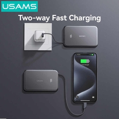 Pin sạc dự phòng USAMS CD227 20W Ultra-thin Magnetic Digital Display Power Bank With Type-C Cable - XJ Series 5000mAh