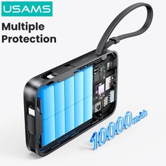 Pin sạc dự phòng USAMS CD228 20W Fast Charging Digital Display Power Bank With Type C+Lightning Cables - XR Series 10000mAh