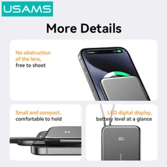 Pin sạc dự phòng USAMS CD227 20W Ultra-thin Magnetic Digital Display Power Bank With Type-C Cable - XJ Series 5000mAh