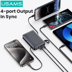 Pin sạc dự phòng USAMS CD228 20W Fast Charging Digital Display Power Bank With Type C+Lightning Cables - XR Series 10000mAh