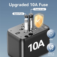 Củ sạc du lịch Vention 3 cổng sạc C+A+A Universal Travel Adapter (20W/18W/18W)