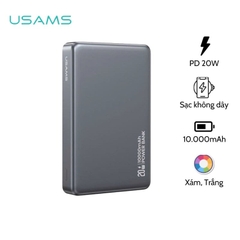 Pin Dự Phòng Không Dây USAMS CD242 10000mAh 20W (Wireless Charging 15W)