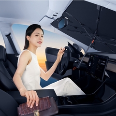 Dù Che Nắng Cửa Kính Trước Có Thể Xếp Lại Dùng Cho Xe Ô Tô Baseus CoolRide Doubled-Layered Windshield Sun Shade Umbrella Pro