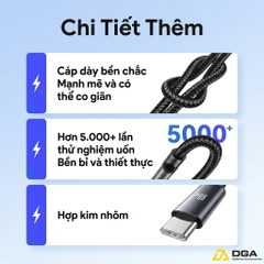 Cáp Sạc Nhanh C to C USAMS SJ769 U91 60W (1.2m, 480Mbps)