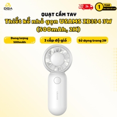 Quạt Mini Cầm Tay USAMS ZB354 3W (500mAh, 3 Speed Settings, 10400RPM, 2H)