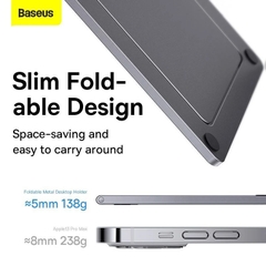 Giá Đỡ Điện Thoại Và Máy Tính Bảng Xếp Gọn Baseus Foldable Metal Desktop Holder
