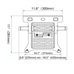 Giá treo laptop North Bayou FP2 tích hợp vào ARM