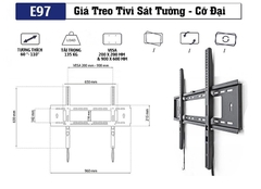 Giá treo tivi sát tường cỡ đại E97 (60