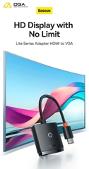Hub Chuyển Đổi Kết Nối Baseus Lite Series Adapter HDMI to VGA