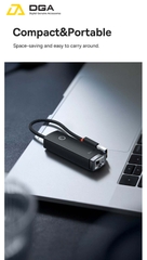 Hub Chuyển Đổi Kết Nối Baseus Lite Series Ethernet Adapter Type C to RJ45 LAN Port
