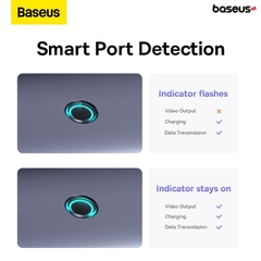 Baseus UltraJoy Series 5-Port HUB Docking Station Space Grey（Type-C to HDMI4K@30Hz*1+USB 3.0*3+PD*1)