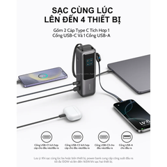 Pin Dự Phòng ANKER Zolo A1695 25000mAh 165W (With 2*Built-in Retractable Type-C Cable, Smart Digital Display, ActiveShield™ 2.0)