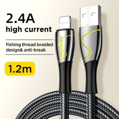 Cáp sạc Joyroom S-1230K6 Mermaid series Lightning 2.4A data cable 1.2m-black