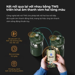 Loa Bluetooth NowGo F1 Camping Lamp Speaker 20W (Bluetooth 5.3, 11H, Loa tích hợp đèn Camping)
