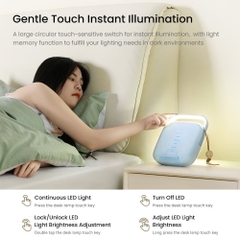 Loa Bluetooth ROCK SPACE Doraemon Starlight Wireless Charging Desk Lamp Speaker (Tích Hợp Đèn Bàn Và Sạc Không Dây, Doraemon Authentic Licensed)