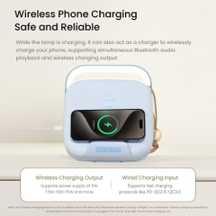 Loa Bluetooth ROCK SPACE Doraemon Starlight Wireless Charging Desk Lamp Speaker (Tích Hợp Đèn Bàn Và Sạc Không Dây, Doraemon Authentic Licensed)