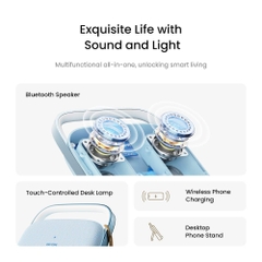 Loa Bluetooth ROCK SPACE Doraemon Starlight Wireless Charging Desk Lamp Speaker (Tích Hợp Đèn Bàn Và Sạc Không Dây, Doraemon Authentic Licensed)