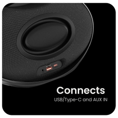 Loa Di Động Không Dây HiFuture ORBIT 80W (Bluetooth v.5.4, 8H, 8000mAh, RGB LED Light, Connects USB/Type-C and AUX IN, DSP, DynaBoost™ Technology, TWS Mode)