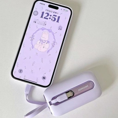 Sạc dự phòng Joyroom L012 Colorful Series 22.5W mini Power Bank with Dual Cables 10000mAh