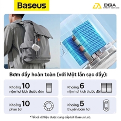 Máy Bơm Hơi Mini Kiêm Hút Chân Không Baseus PocketGo Portable (230L/min, 3500Pa)