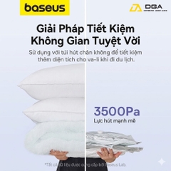 Máy Bơm Hơi Mini Kiêm Hút Chân Không Baseus PocketGo Portable (230L/min, 3500Pa)