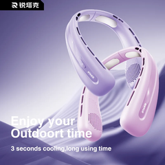 Quạt mini đeo cổ RTAKO N03 Wide Ice Ring Hanging Neck Fan 3600mah (3-Gear)