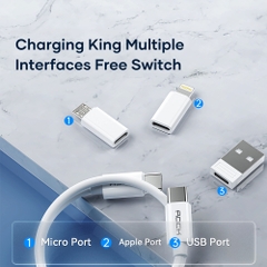 Hộp Cáp Sạc Đa Năng ROCK Multifunctional Storage Bracket Set (Tích Hợp Bộ Đầu chuyển, PD 60W)