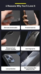 Ốp lưng siêu mỏng chống bám vân tay dùng cho iPhone 12 Series Baseus Wing Case