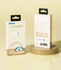 Cáp Sạc Nhanh Cho iPhone 14/15 Series ROCK Doraemon Fast Charging Cable (1M, 100W/6A, Doraemon Authentic Licensed)