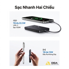 Pin Dự Phòng Không Dây Baseus EnerFill FM12 Qi2 10000mAh 22.5W (Sạc Không Dây Qi2 15W)