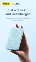 Pin Sạc Dự Phòng Không Dây Sạc Nhanh 20W Tích Hợp Nam Châm Baseus Magnetic Wireless Charging Power bank 10000mAh (With Baseus Xiaobai series Cable Type-C to Type-C 60W(20V/3A) 50cm)