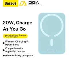 Pin Sạc Dự Phòng Không Dây Sạc Nhanh 20W Tích Hợp Nam Châm Baseus Magnetic Wireless Charging Power bank 10000mAh (With Baseus Xiaobai series Cable Type-C to Type-C 60W(20V/3A) 50cm)